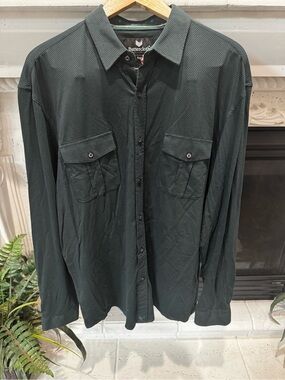 Buttercloth Men's Forest Green Long-Sleeve Dress Shirt